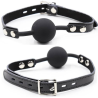 Ohmama Fetish - Bâillon Balle En Silicone Avec Ceinture En Cuir (Cadenas Inclus)